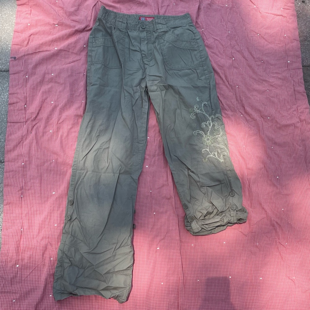 Y2k Green Cargo Pants/Capris